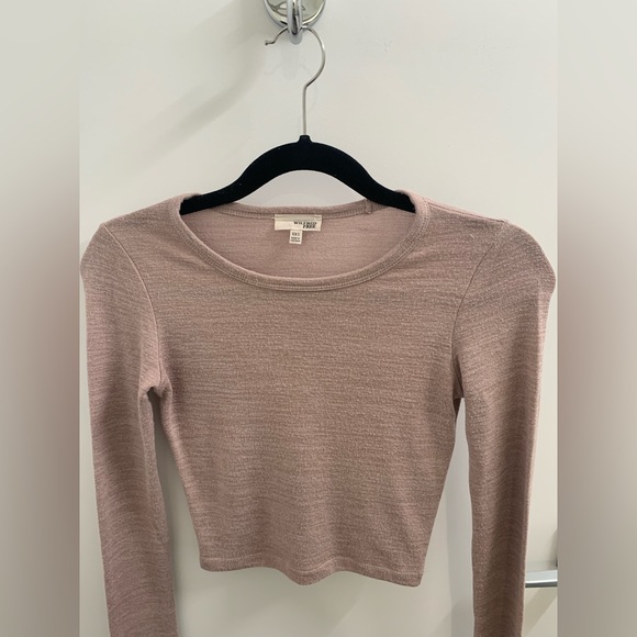 ARITZIA Wilfred Free Mauve Crop Top in XXS - Picture 3 of 4